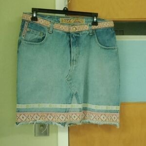 Vintage Mini Jean Mini Skirt